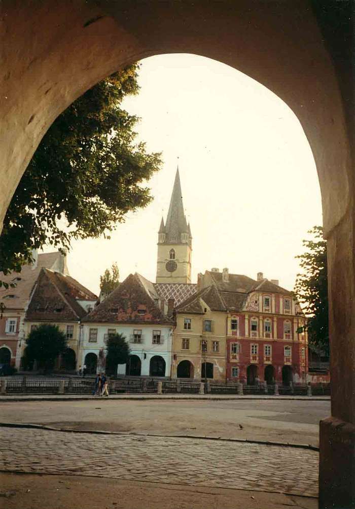 Una veduta della città di Sibiu (Romania)